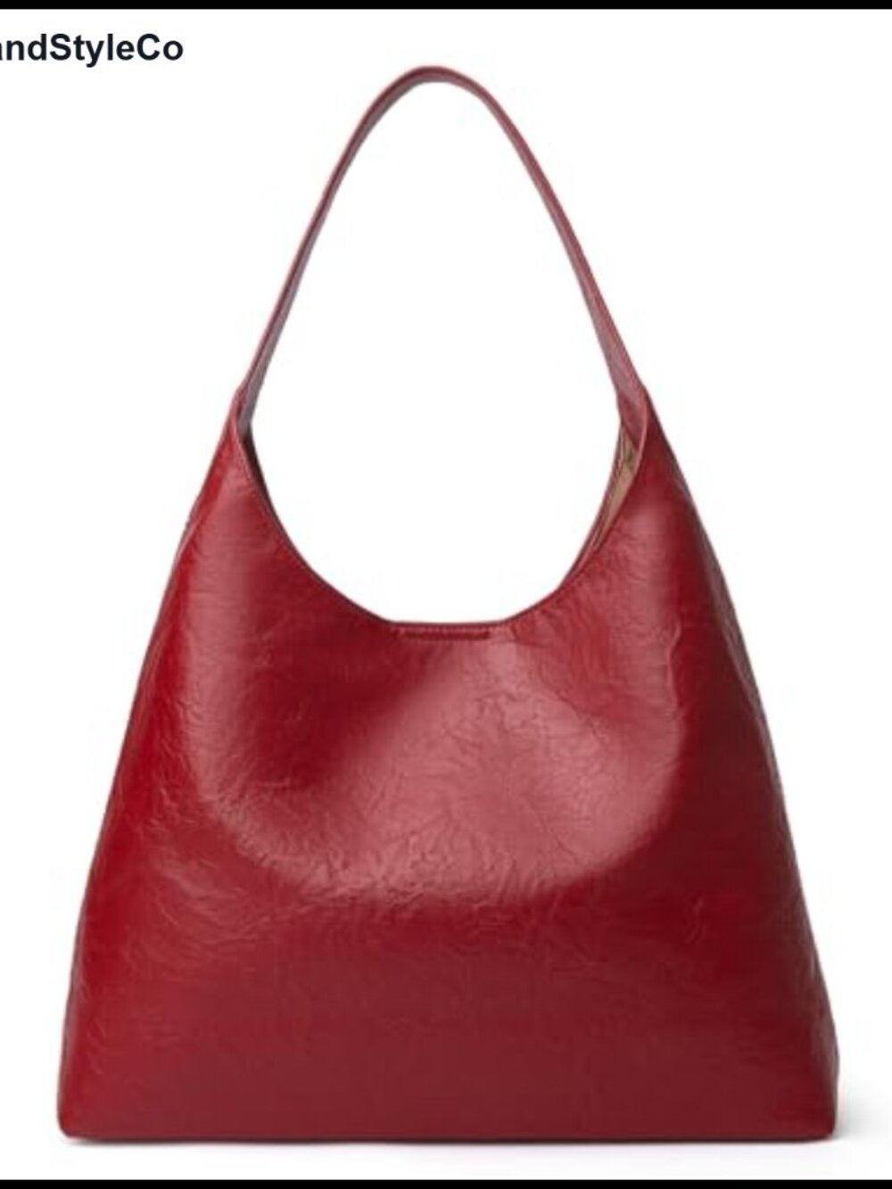 Slouchy Hobo Bag Vegan Leather Fits 15" Laptop Work Shoulder Bag